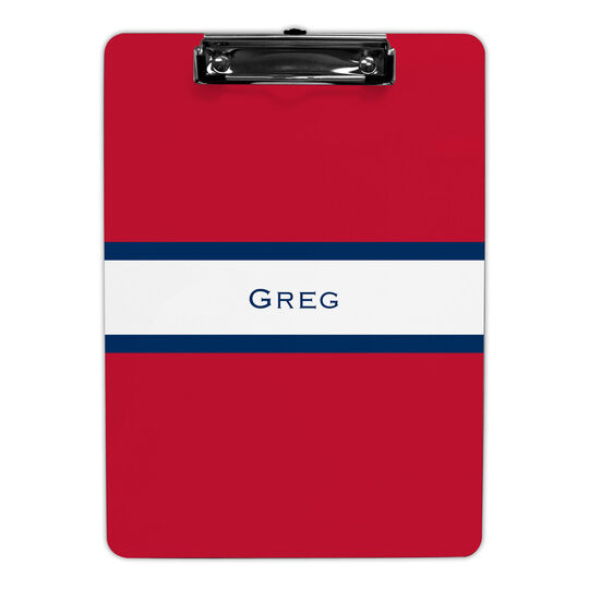 Red and Navy Stripe Clipboards